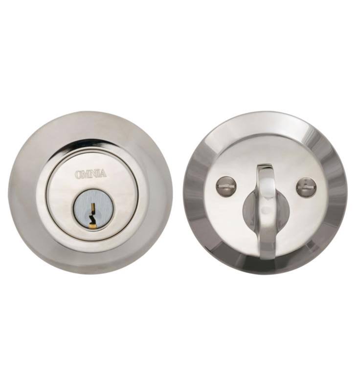 Single Cylinder Auxiliary Deadbolt Satin Nickel U44233