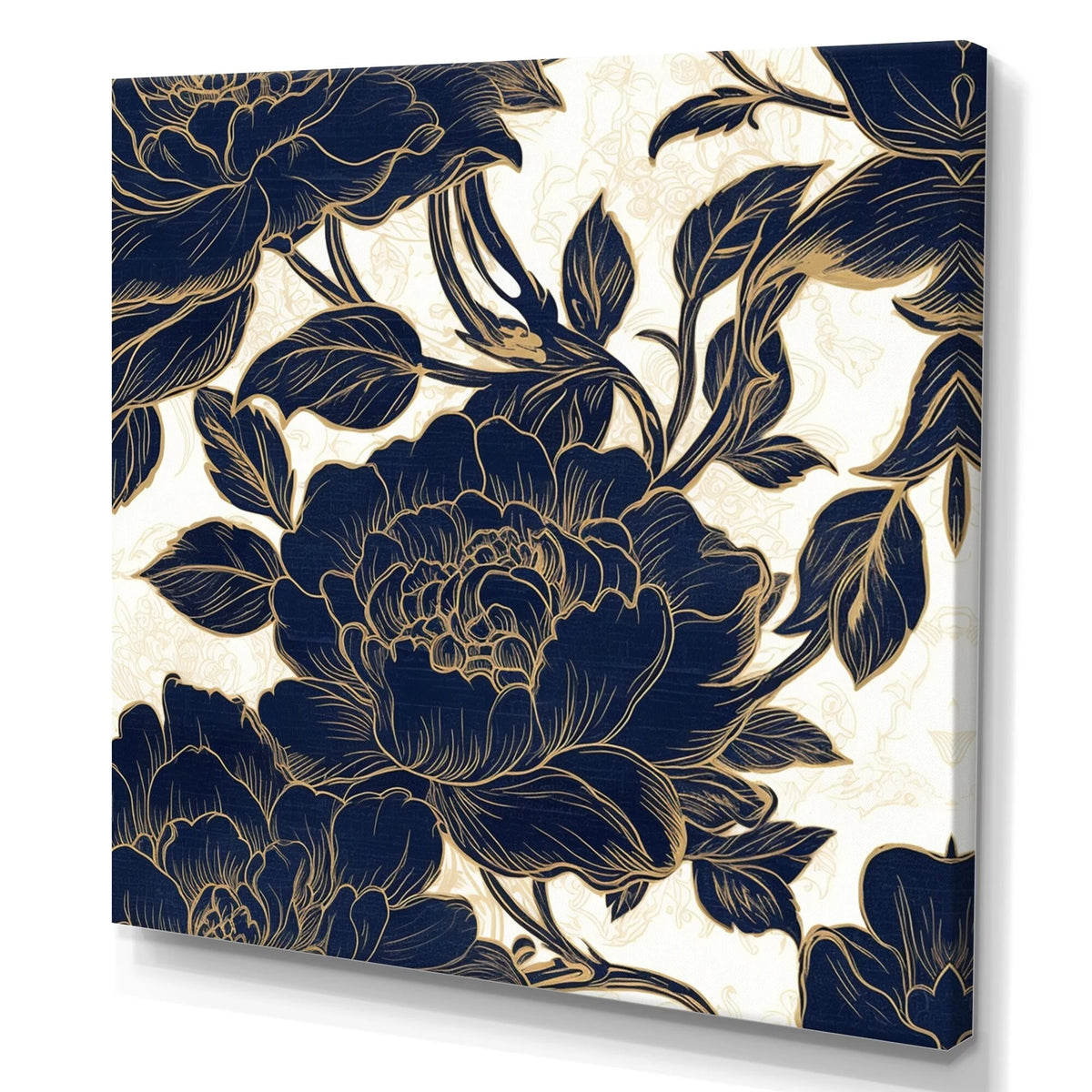 Floral Peony Canvas Art Print 30 in. wide x 30 in. high K911512