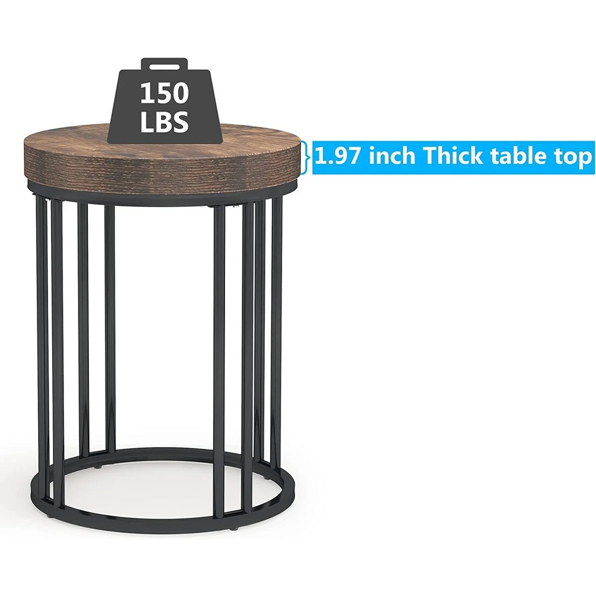 2 Tier Wood Round End Table M22278