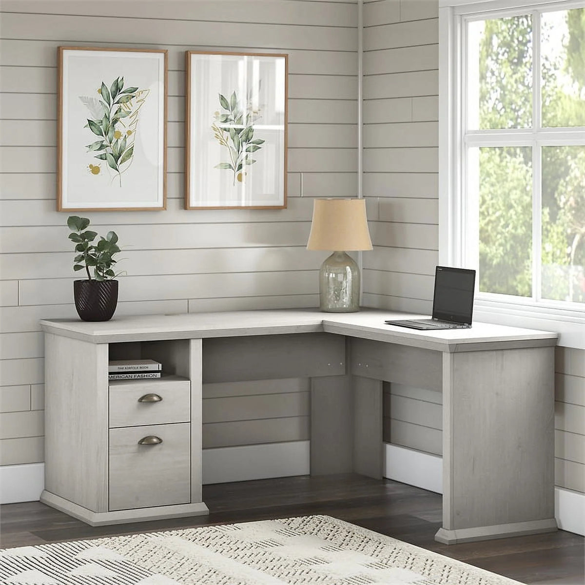L Shaped Desk with Storage L405770