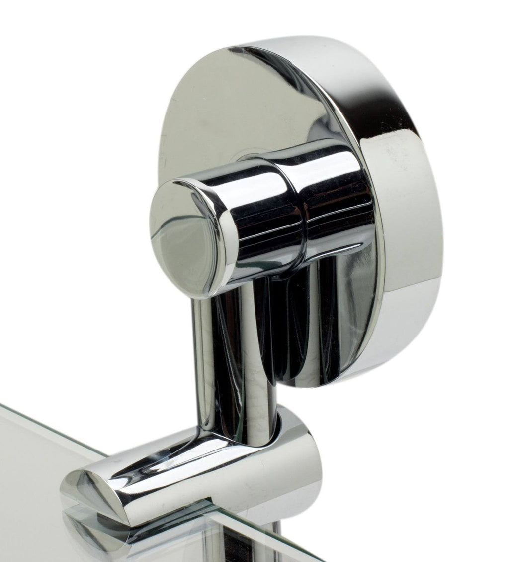 Polished Chrome Double Glass Shower Shelf Q96438