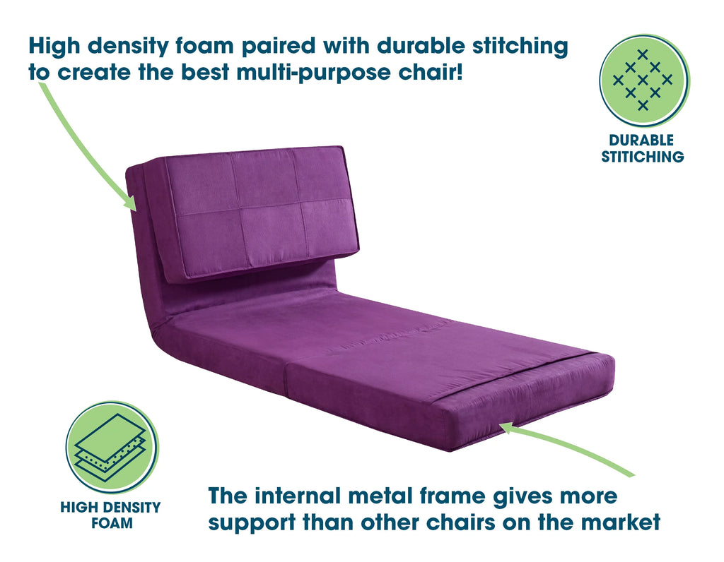 Ultra Soft Suede Convertible Flip Lounge Chair M79018
