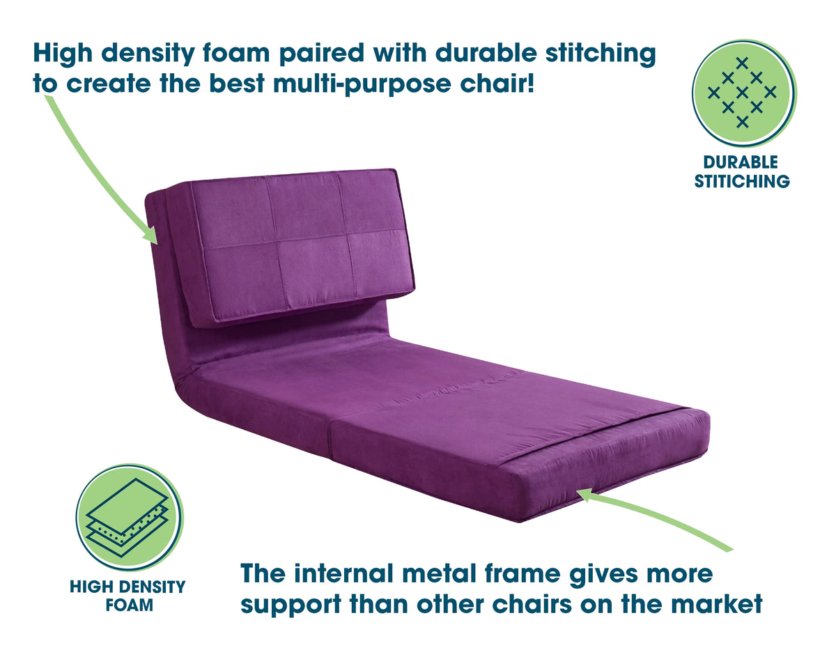 Ultra Soft Suede Convertible Flip Lounge Chair M79018