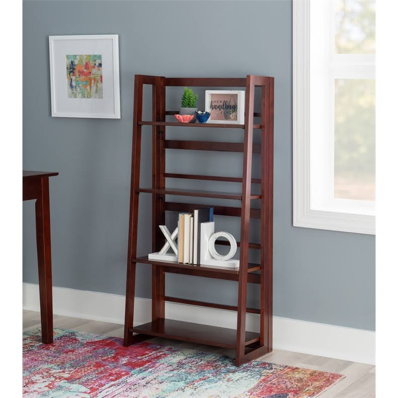 Wood Folding Bookcase in Walnut X28466