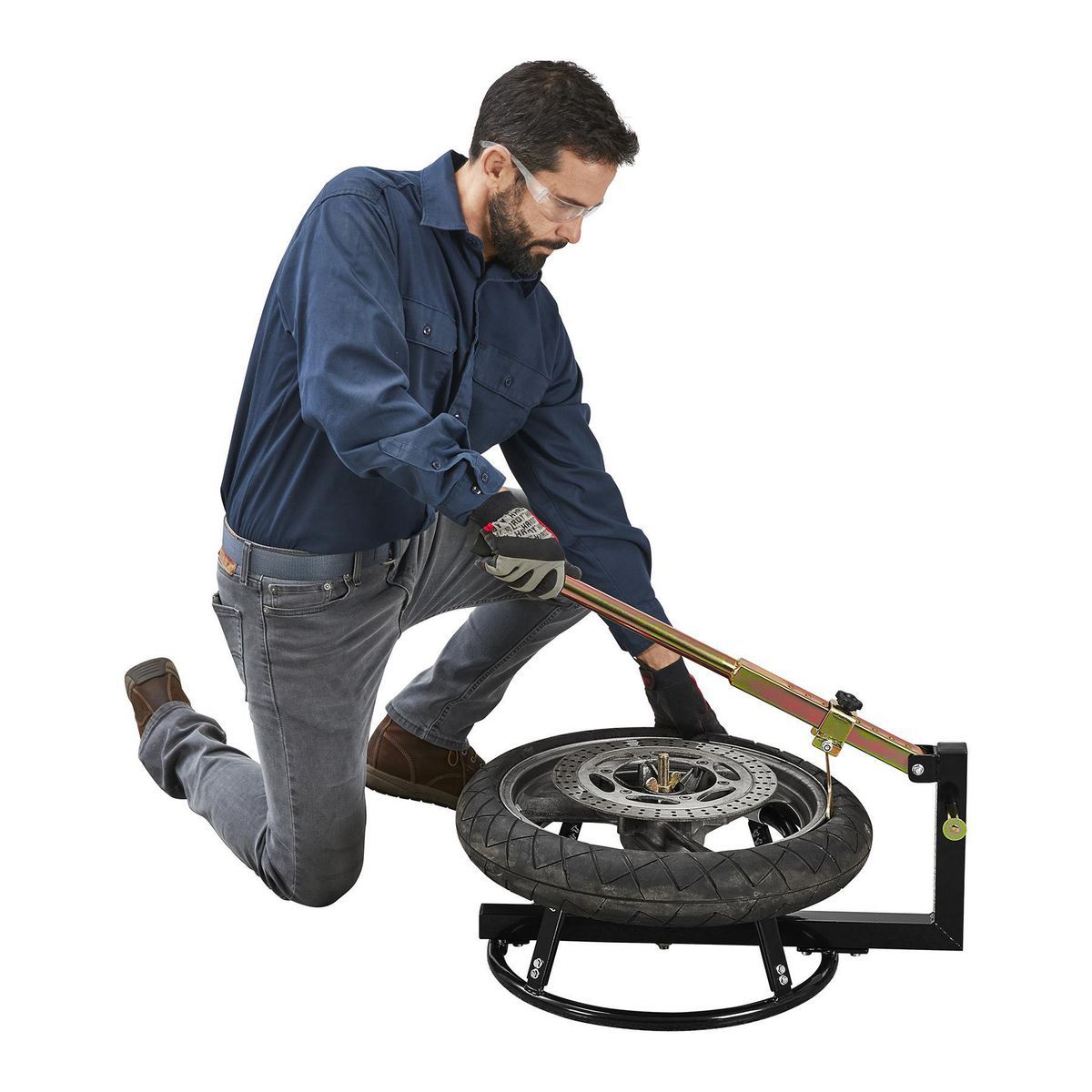 Motorcycle Tire Change Stand with Bead Breaker O802
