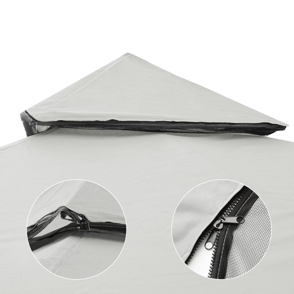 10x10ft Grey Gazebo Canopy Replacement M3492