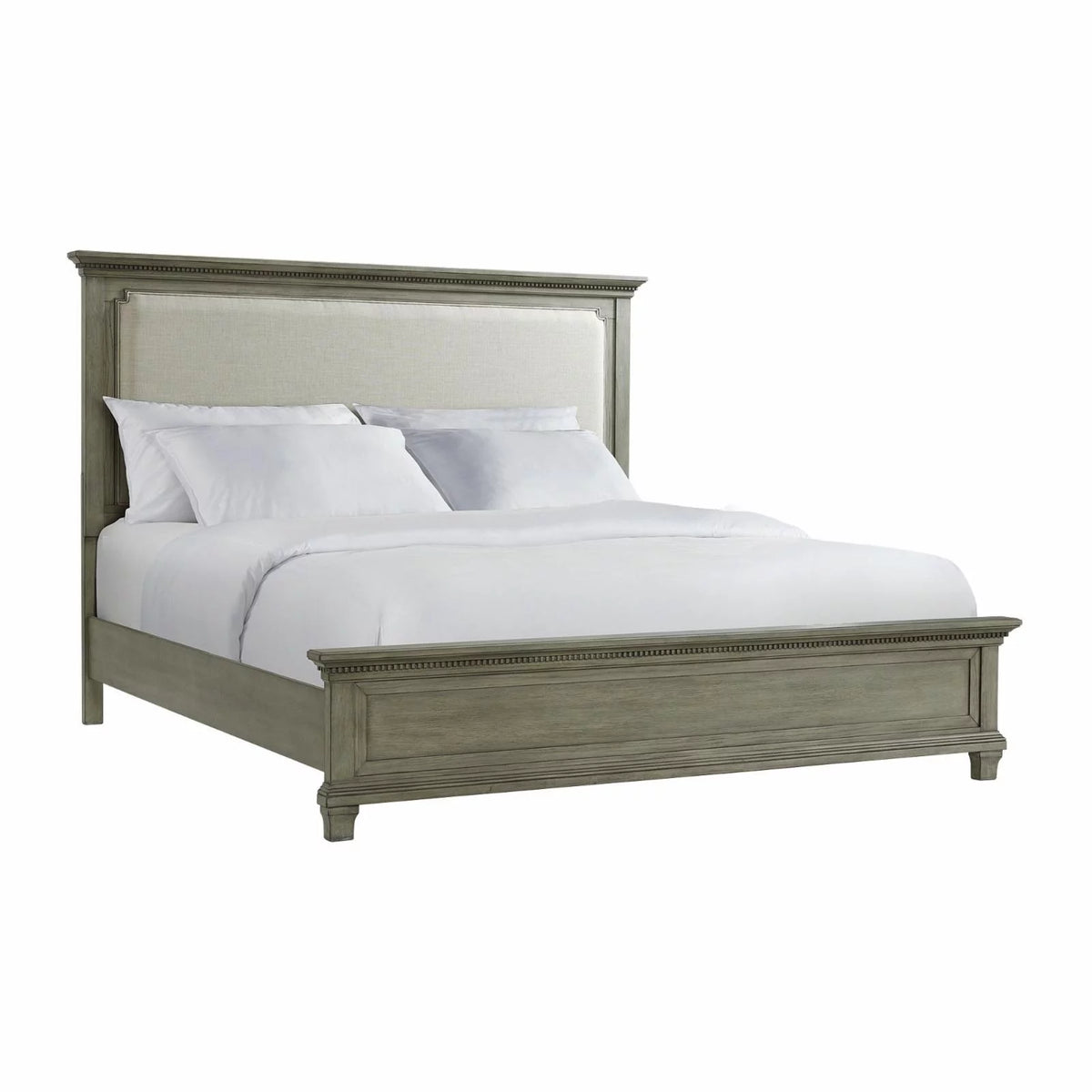 King Grey Wood Panel Bed B52591