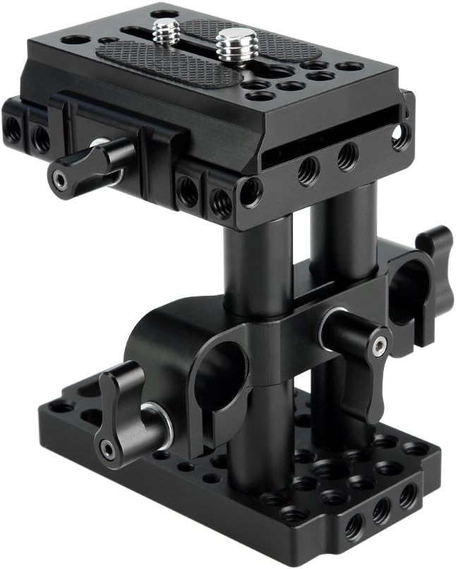 15mm Rail Riser Rig System Quick Release Base Kit with QR Plate Rod Riser Clamp Short Rods S798