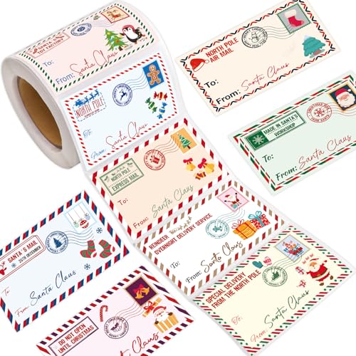 Christmas Gift Tags Stickers 200 Pcs Self Adhesive Labels N834476