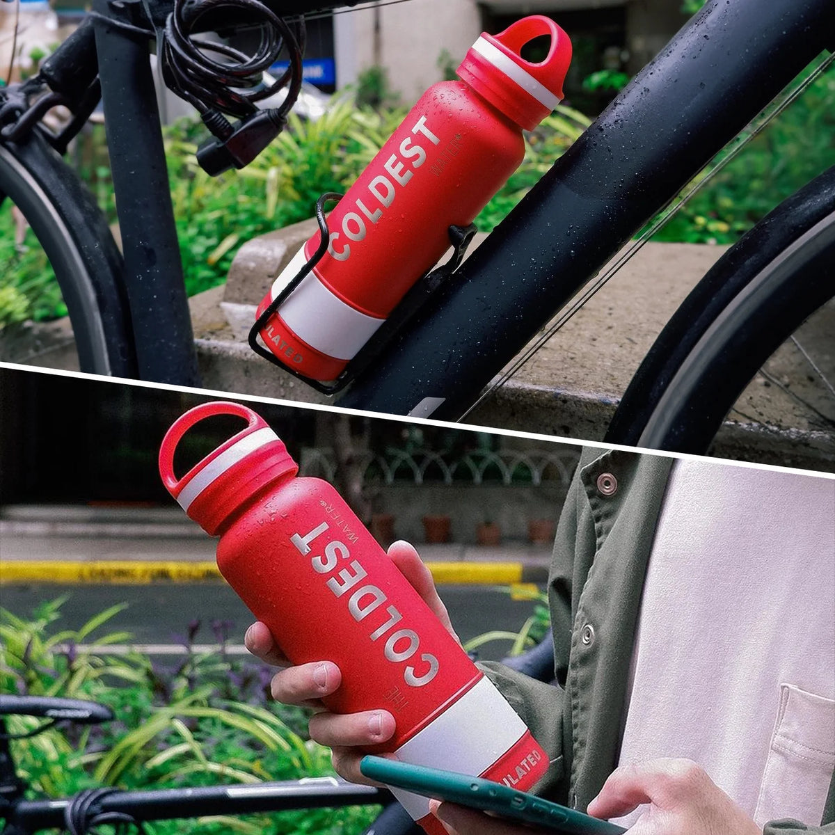 21 oz Flamingo Pink Stainless Steel Triple Walled Water Bottle R60070