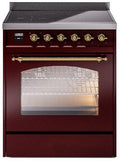 Burgundy Induction Range with Electric Oven H5197