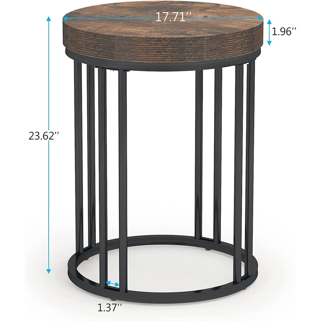 2 Tier Wood Round End Table M22278