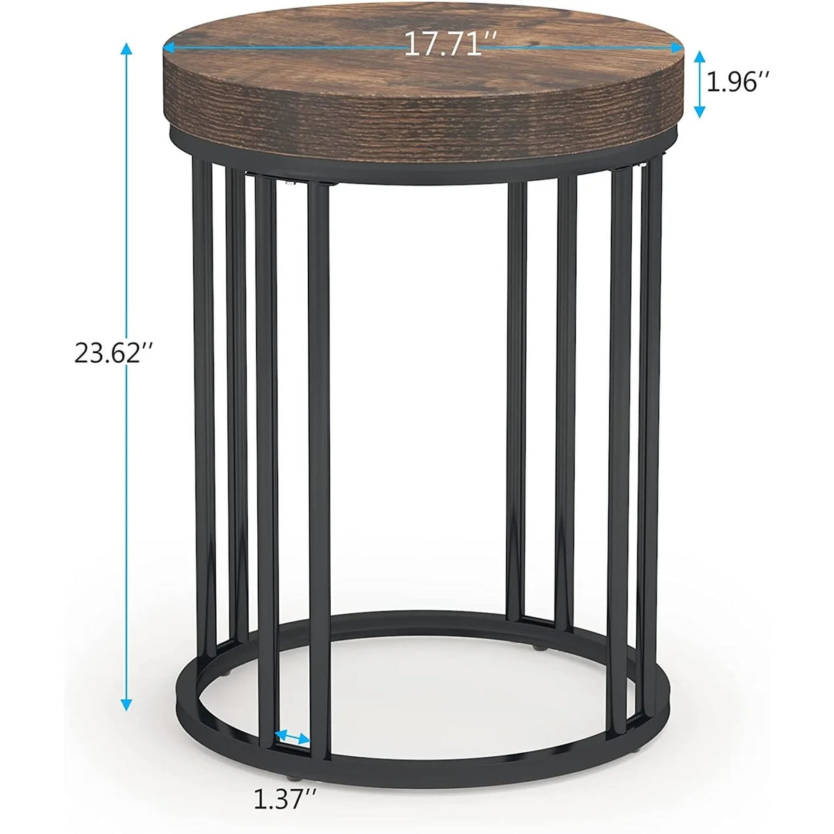 2 Tier Wood Round End Table M22278