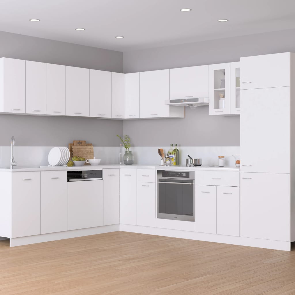 White Oven Cabinet Engineered Wood X71953