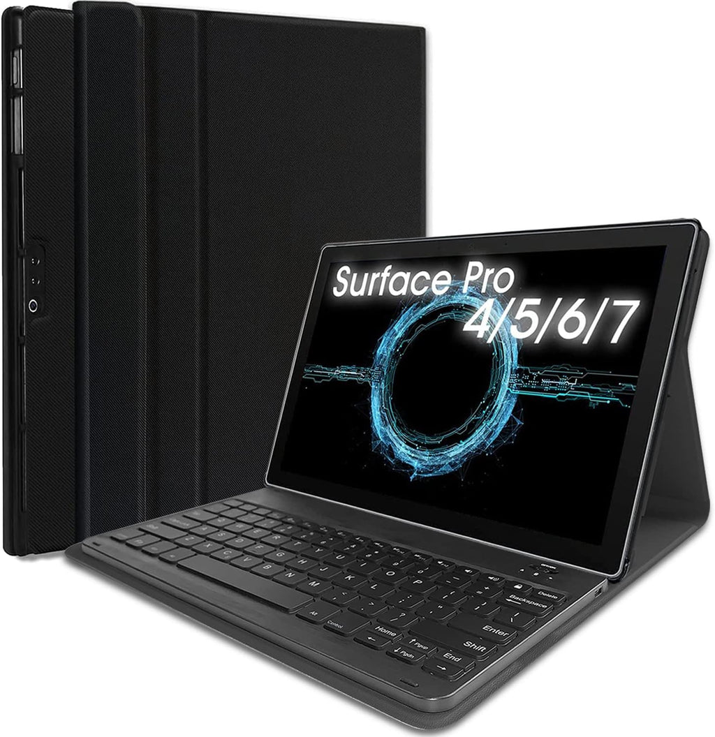 Backlit Keyboard Case with Detachable Wireless Keyboard for 12.3 Inch Tablet A870225