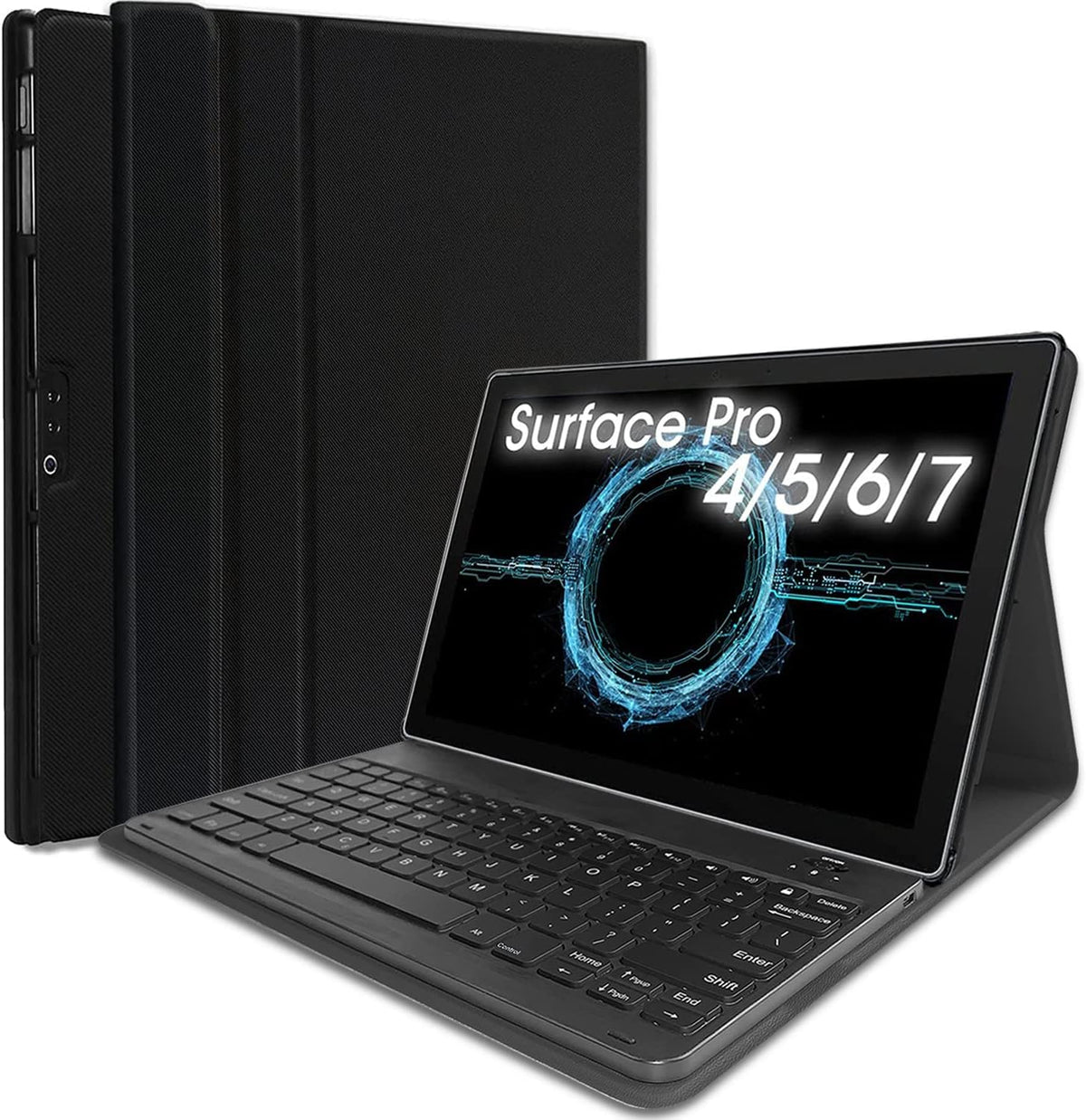 Backlit Keyboard Case with Detachable Wireless Keyboard for 12.3 Inch Tablet A870225