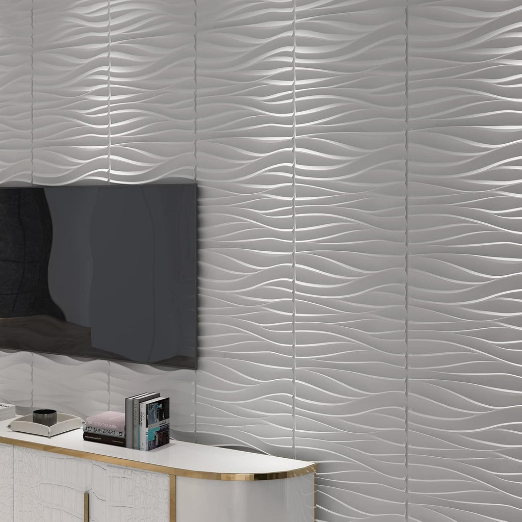 White Pack of 2 3D Wall Panels G2641