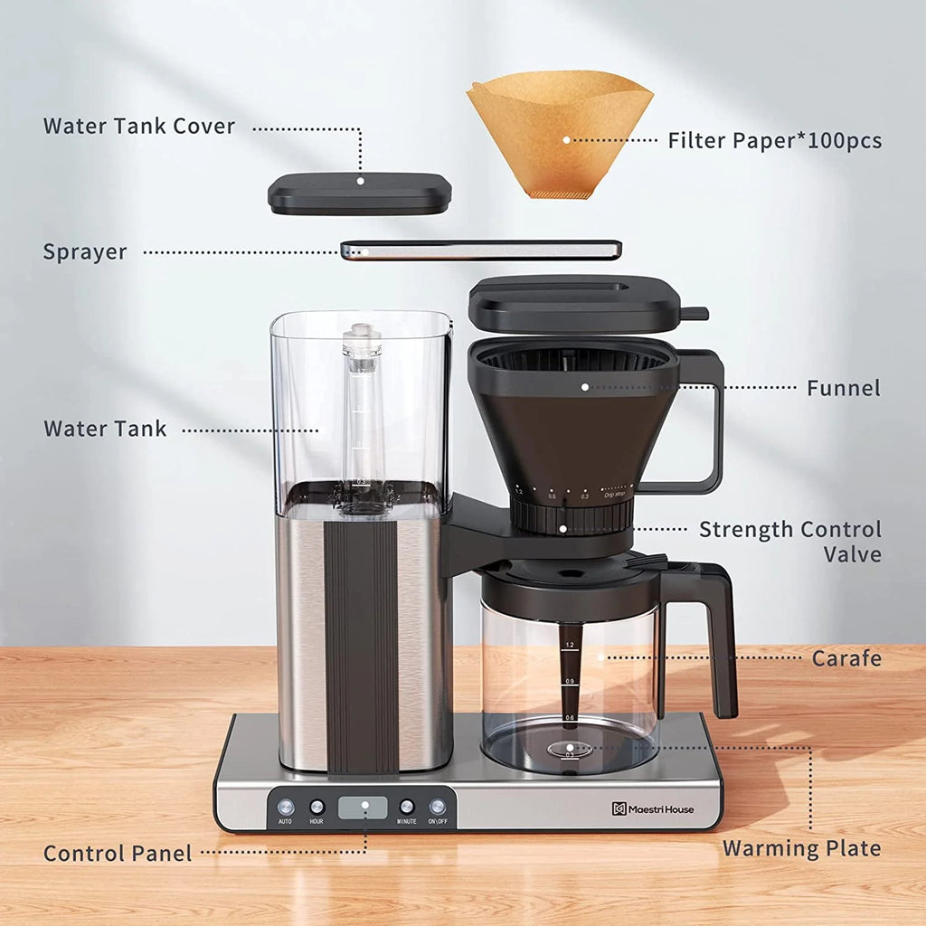 8-Cup Drip Coffee Maker with Warming Plate F215