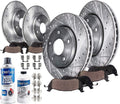 Front 12.6" & Rear Drilled Slotted Rotors + Brake Pads 10pc Set H39948