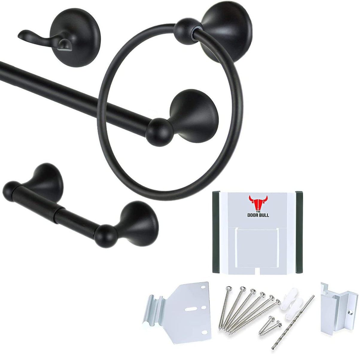 Door Barricade Lock Out Security Device with 24’’ Towel Bar Y969774