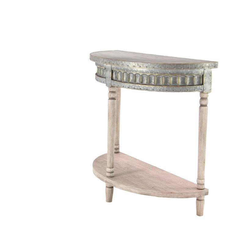 Beige Farmhouse Metal Console Table F557704