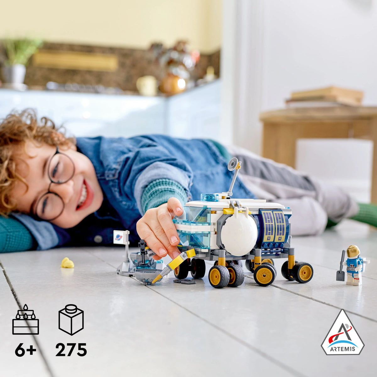Lunar Roving Vehicle Toy Set with 3 Astronaut Minifigures W264925