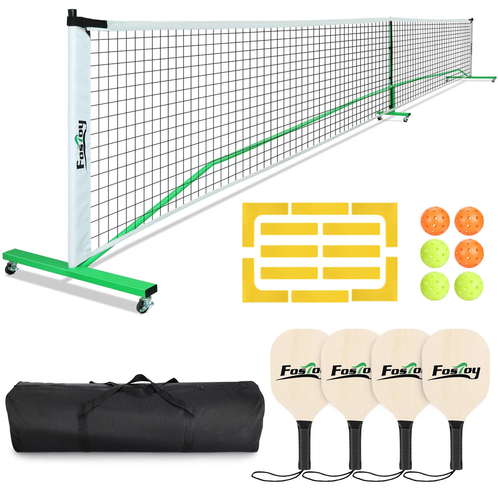 22 ft Portable Pickleball Net Set with Carrying Bag Q955356