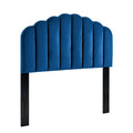 King California King Velvet Headboard Navy D1481