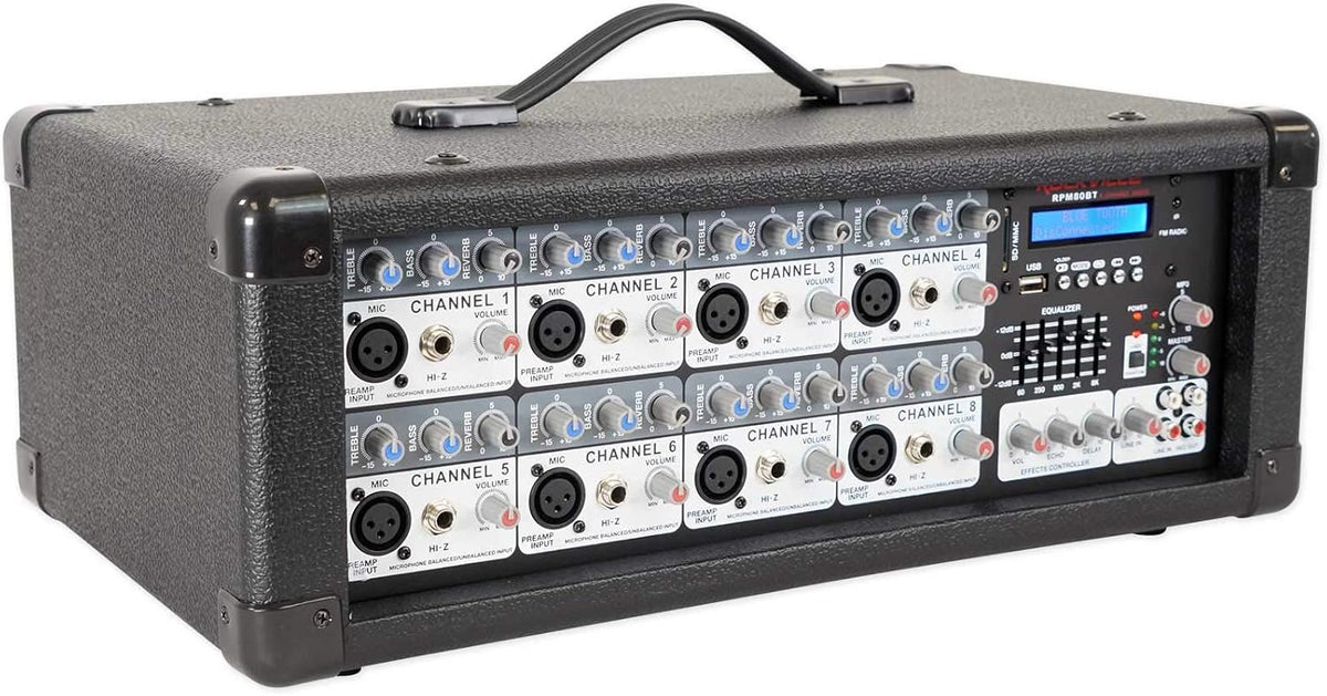 2400w Powered 8 Channel Mixer Amplifier with Bluetooth Z341