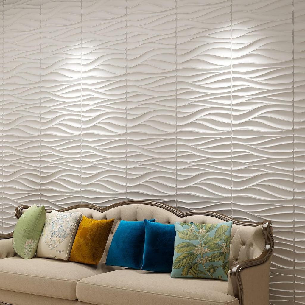 White Pack of 2 3D Wall Panels G2641