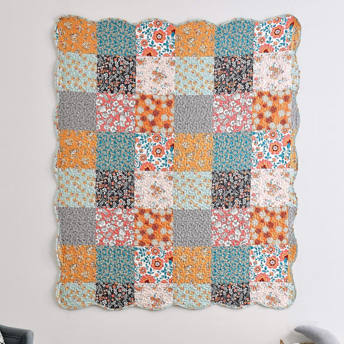 Calico Throw Blanket S513