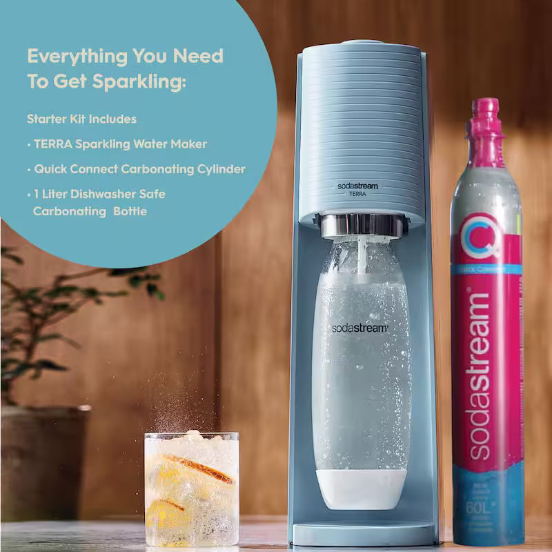 Misty Blue Soda Machine and Sparkling Water Maker Kit I6605