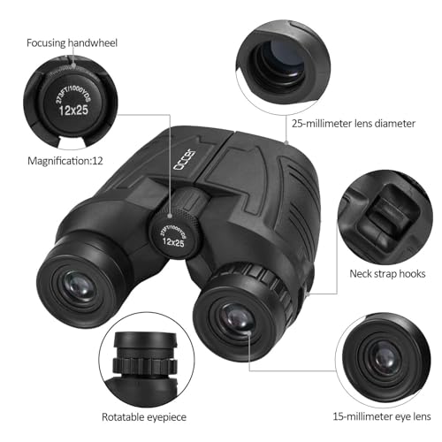 12x25 Compact Waterproof Binoculars C7101