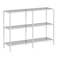 White Console Table with Glass Shelves M7270