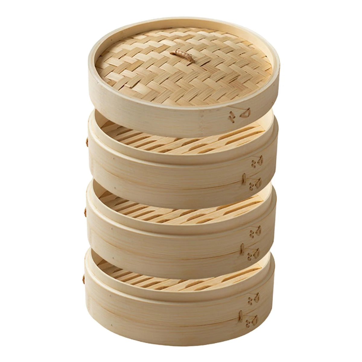Bamboo Steamer Basket 3 Tier Dia 25.4cm F226178