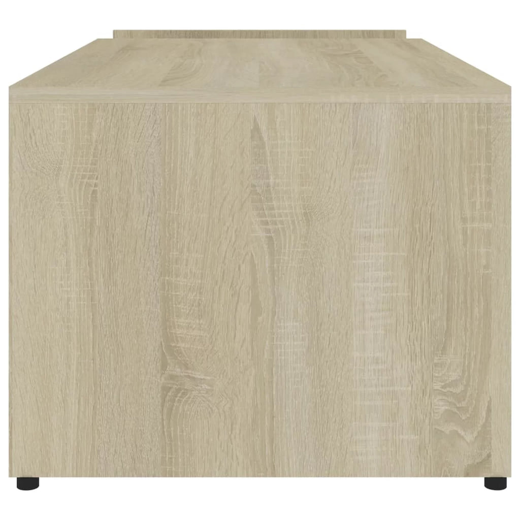 White and Sonoma Oak Coffee Table with Side Storage Compartment S61921