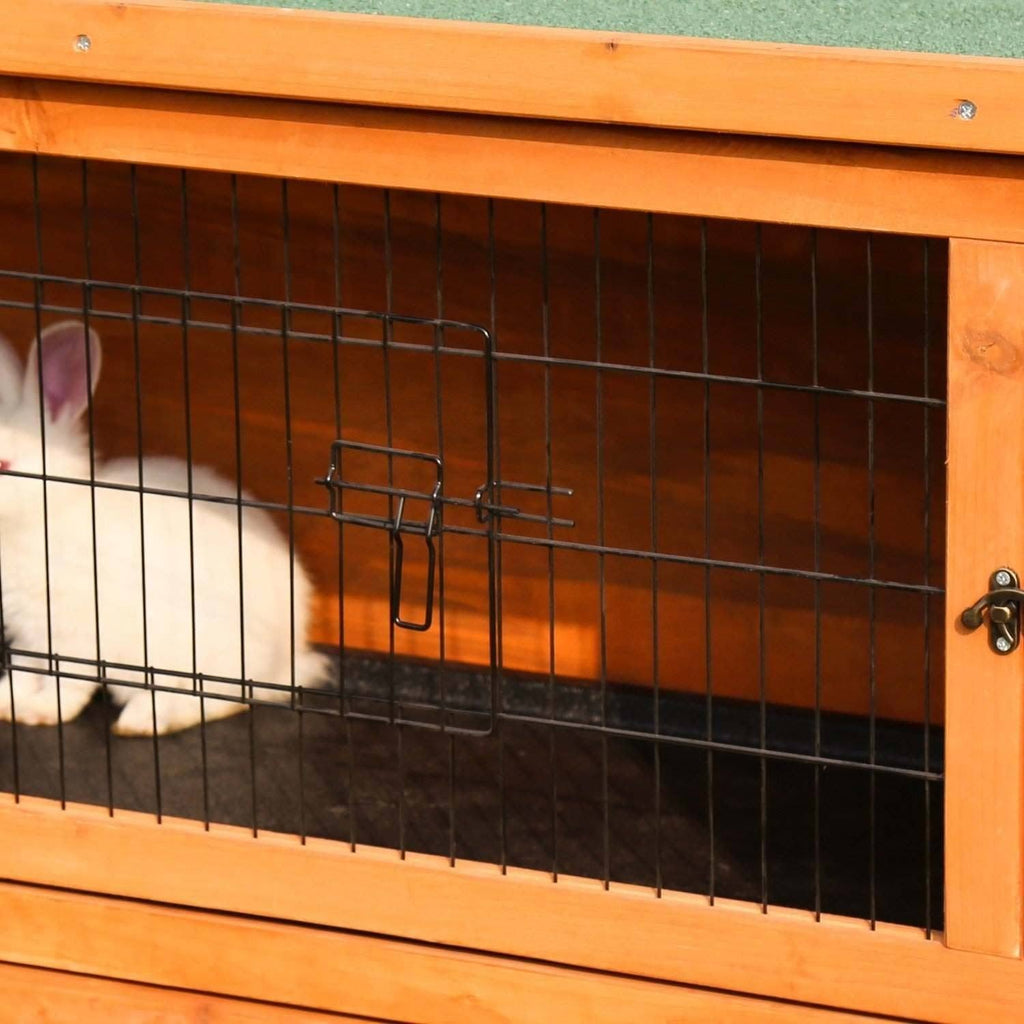 Wooden Rabbit Hutch Bunny Cage Small Animal Pet Cage G56348