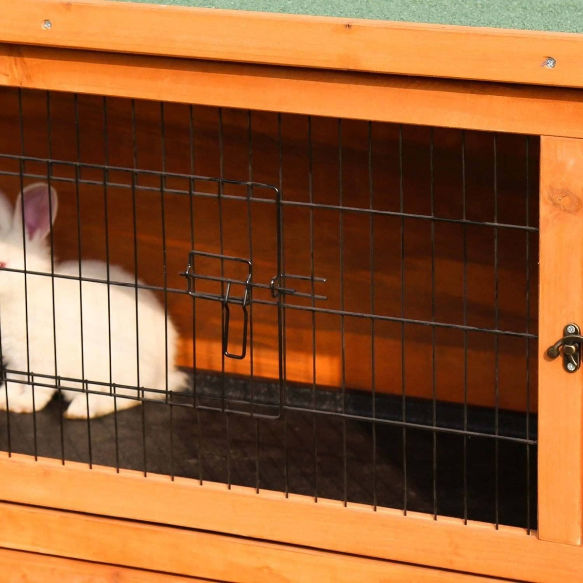 Wooden Rabbit Hutch Bunny Cage Small Animal Pet Cage G56348