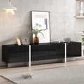 White & Black Contemporary Rectangle TV Stand K31399
