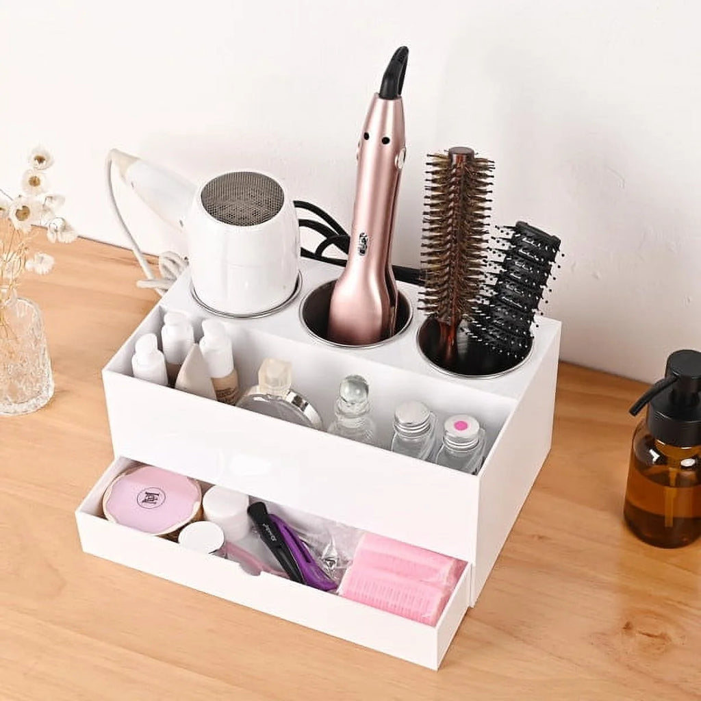 Wall Mount Hair Tool Organizer with 3 Removable Cups E963610