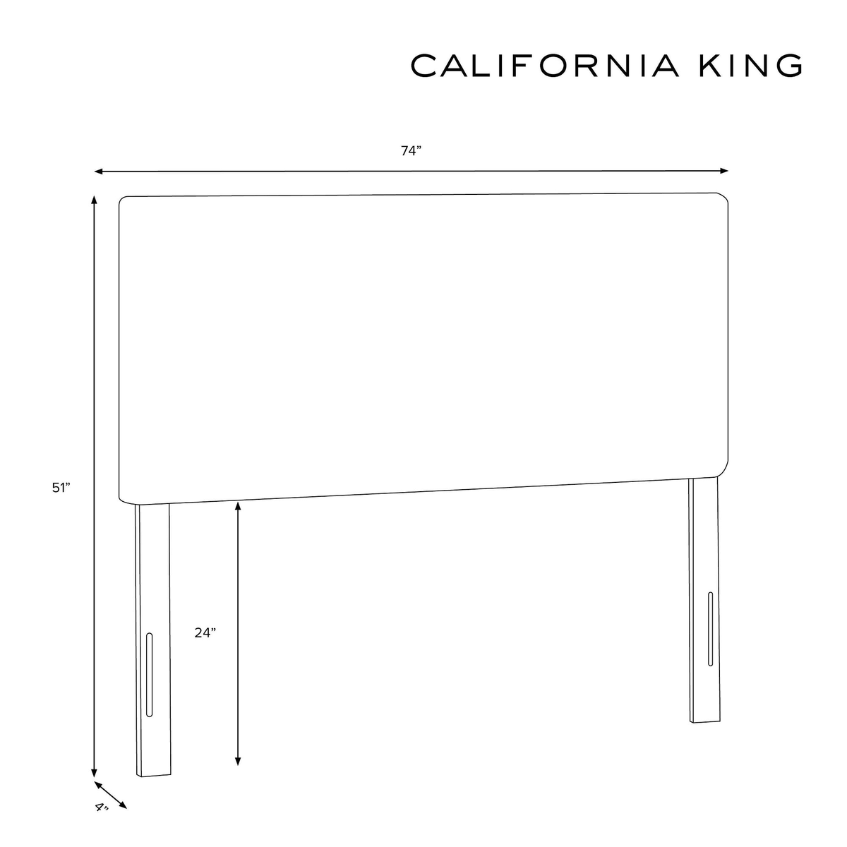 Navy Velvet California King Headboard T802