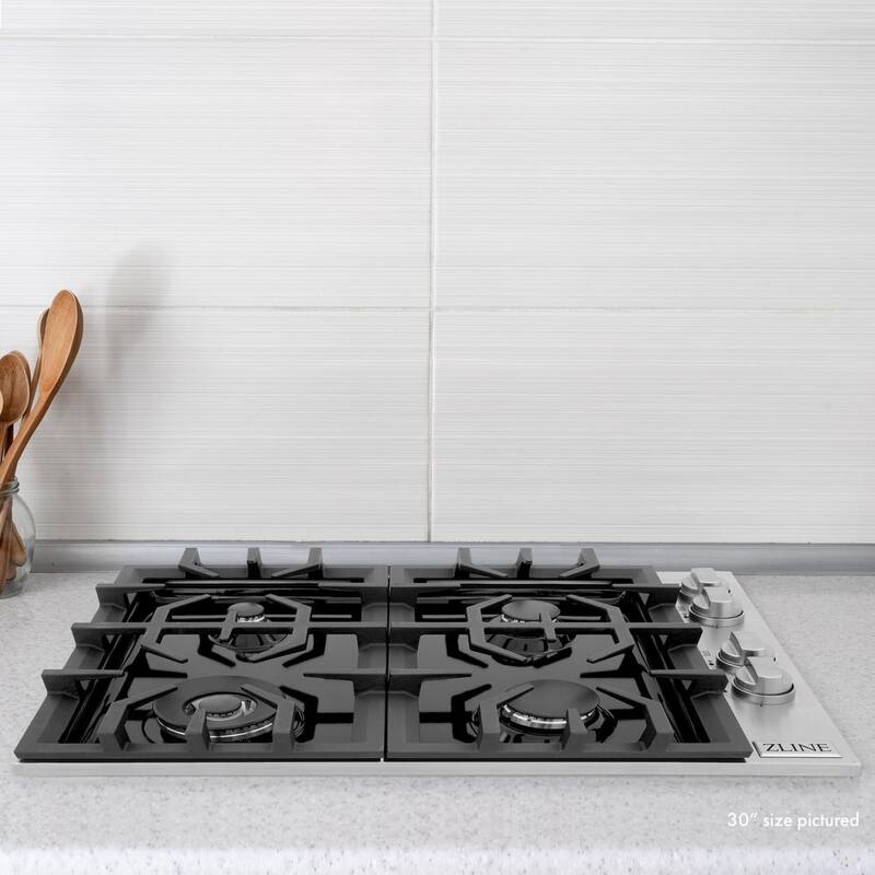 6 Burner Porcelain Gas Cooktop in Stainless Steel J9561