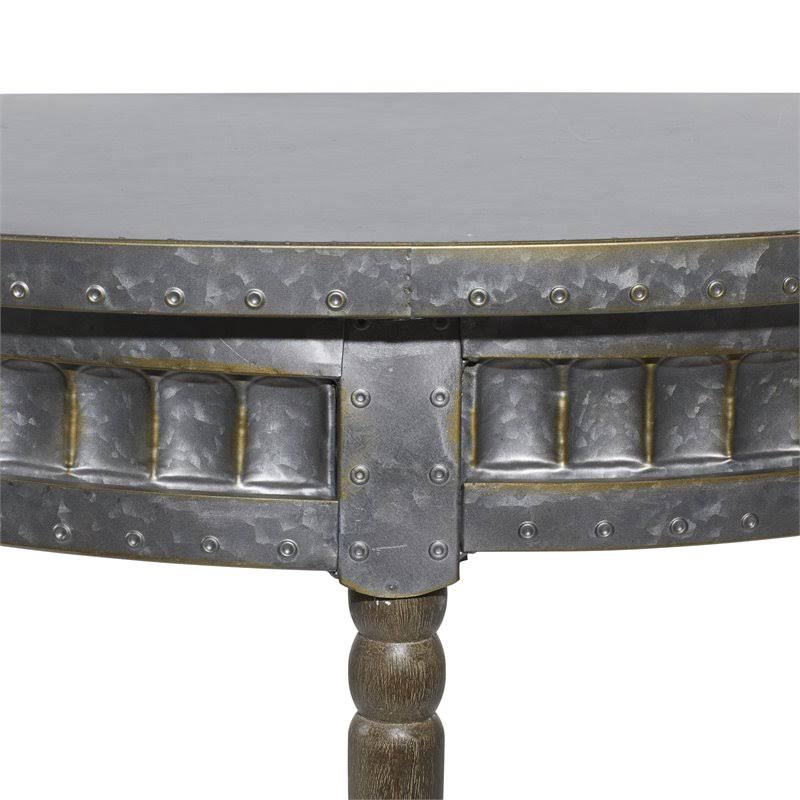 Beige Farmhouse Metal Console Table F557704