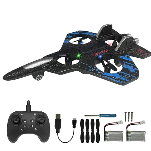 2.4GHz Foam Remote Control Airplane with Lights (Blue) U6861