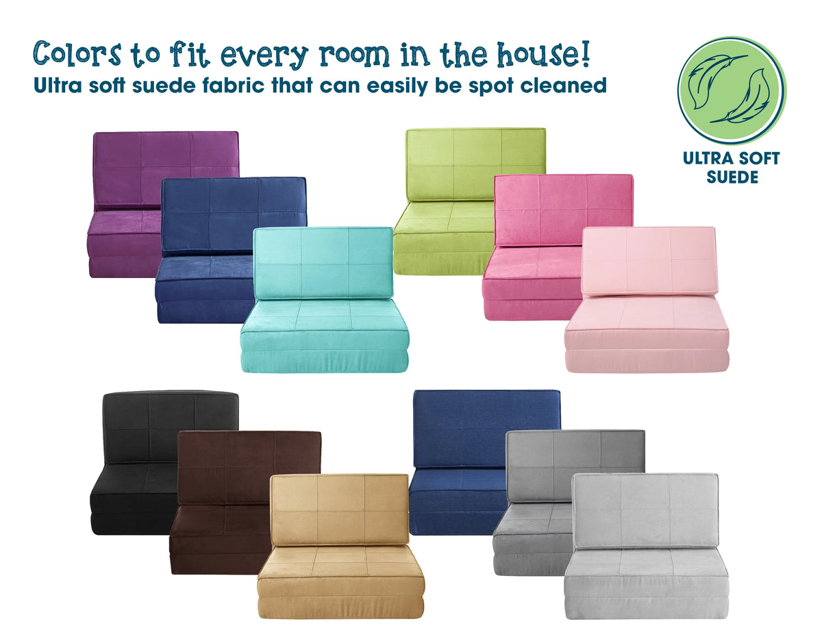 Ultra Soft Suede Convertible Flip Lounge Chair M79018