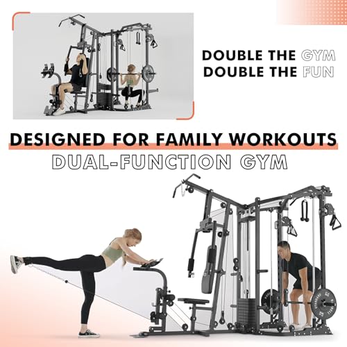 Smith Machine Power Cage with Cable Crossover System O573