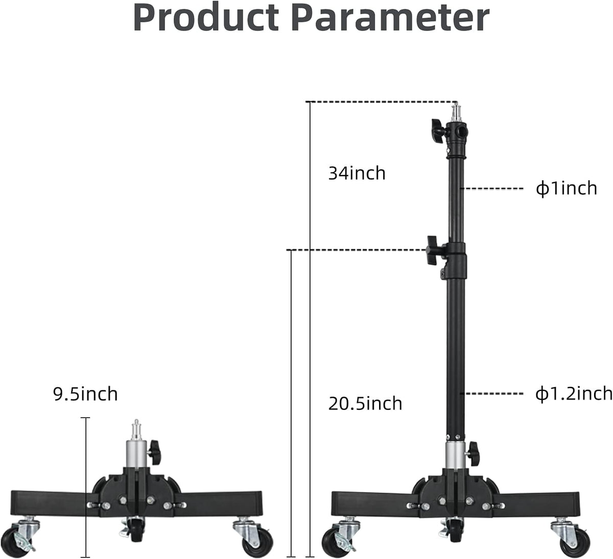 2 Pack Heavy Duty Aluminum Alloy Photography Light Stands Kit X626