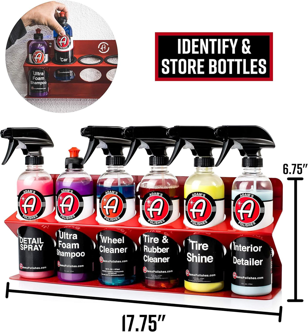 Wall Mountable Bottle Organizer, Metal, Pack of 2 O8682