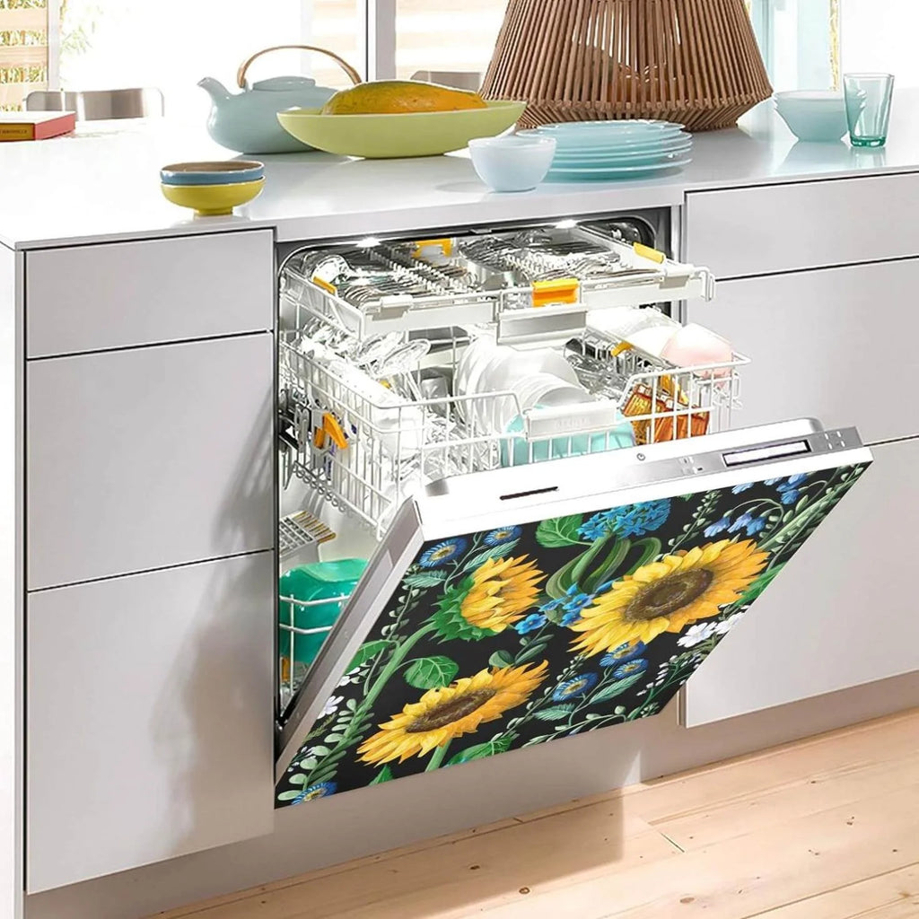 Botanical Sunflower Dishwasher Magnet Cover 23"Wx26"H B7212