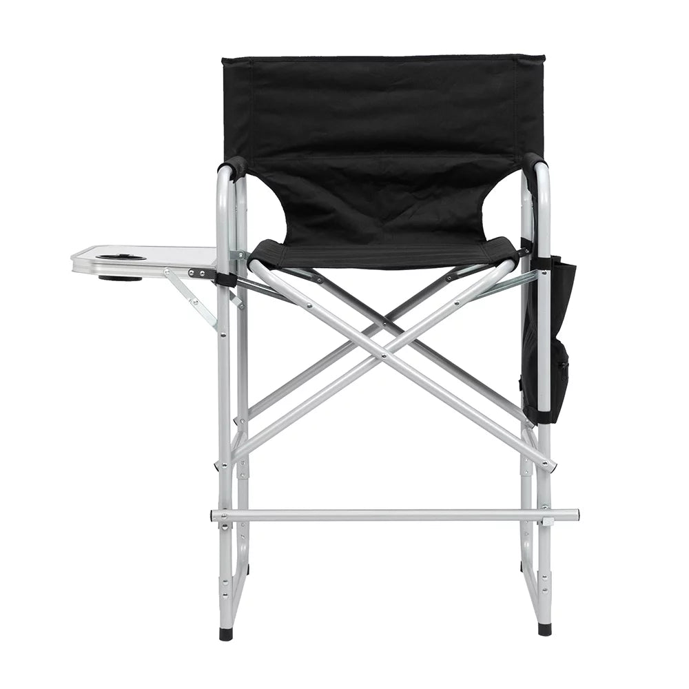 Oversize Padded Folding Director Chair with Side Table G159